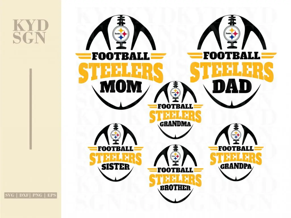 Football Family Steelers SVG Mom Dad Shirt Design PNG Vector