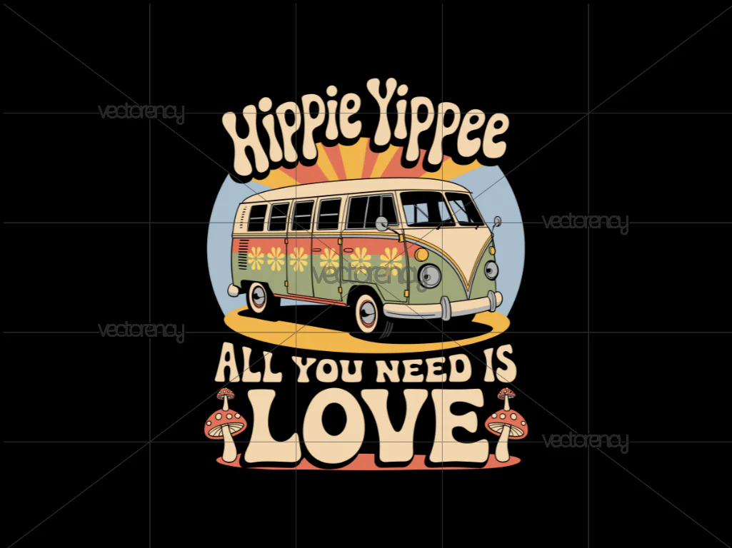 Van PNG All You Need Is Love Groovy