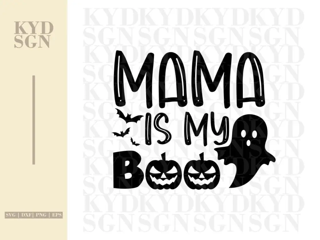 Mama is My Boo SVG Cricut Silhouette