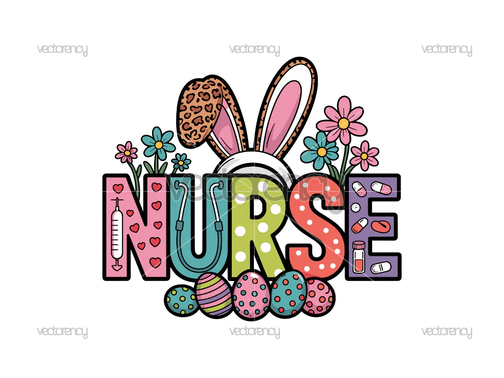 Nurse Egg Easter PNG DTF Sublimation