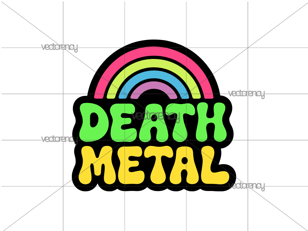 Rainbow Death Metal SVG