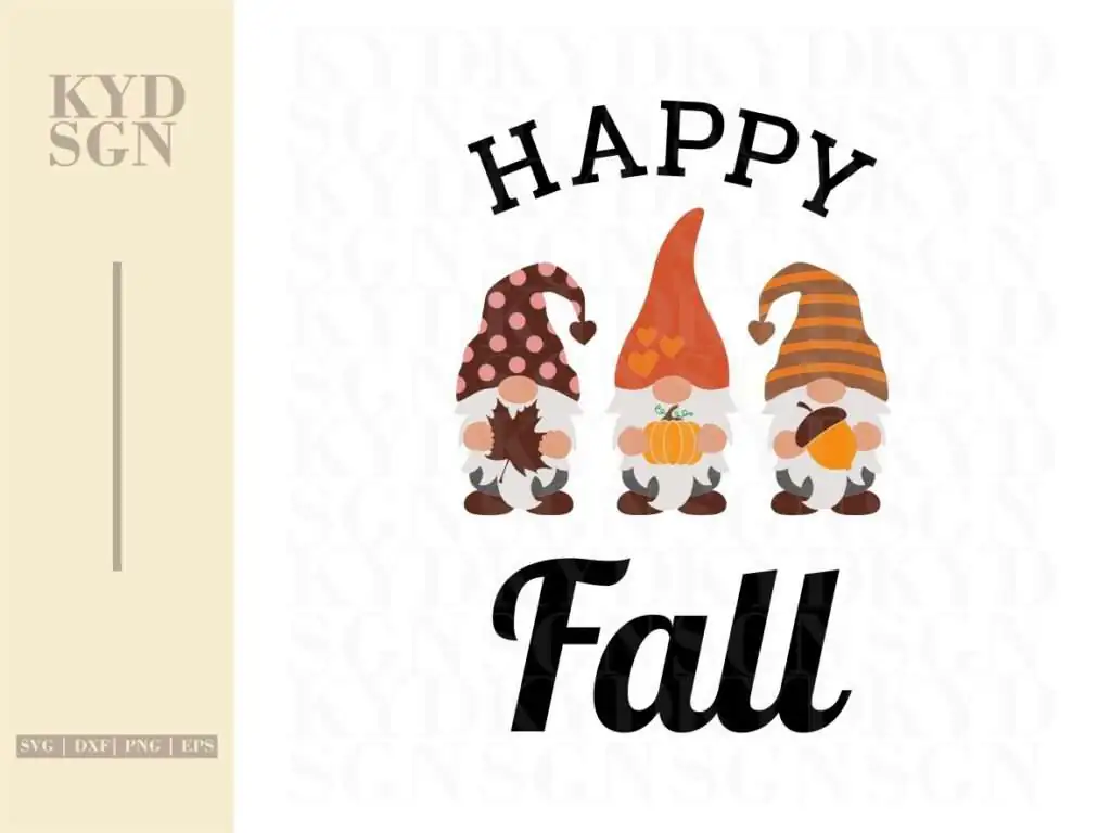 Happy Fall Gnomes SVG Cut File