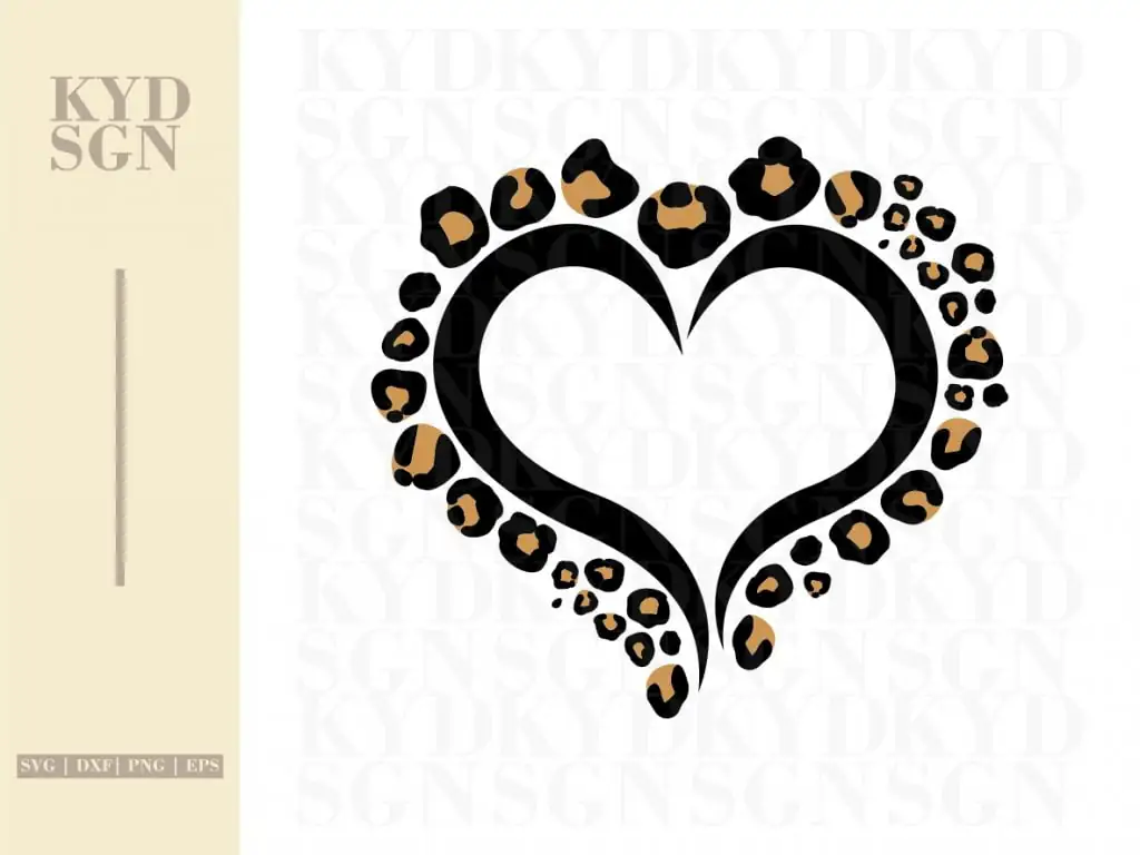 Leopard Heart SVG