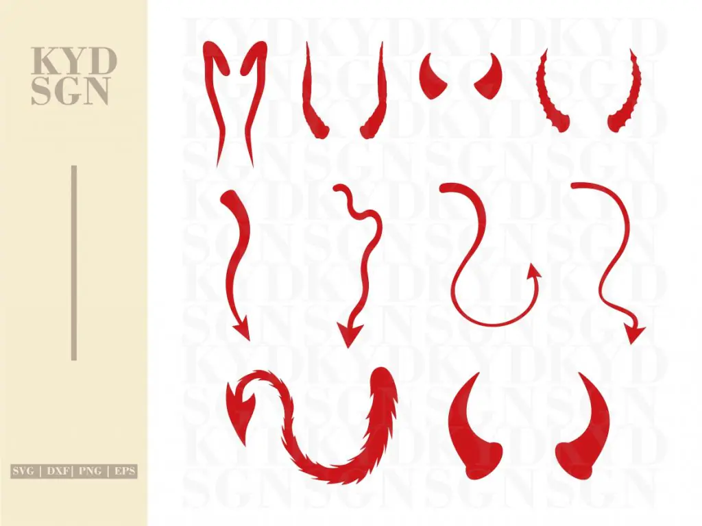 Devil Horns SVG Devil Tails PNG Vector