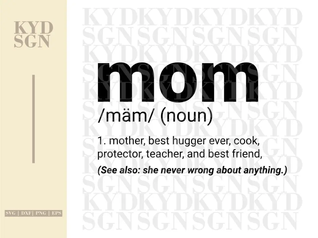 Mother Definition Funny SVG