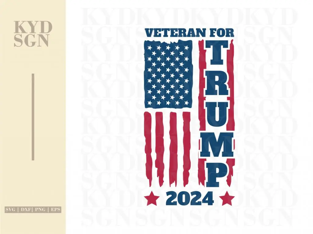 Veteran for Trump 2024 SVG