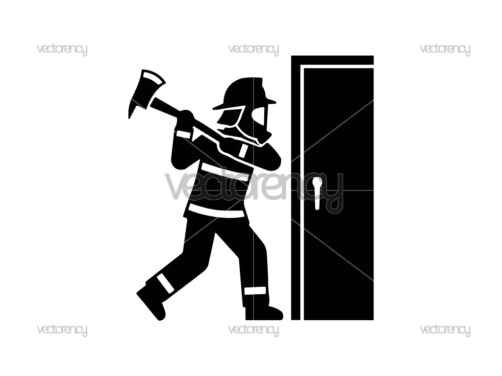 Firefighter Forcible Entry Icon SVG