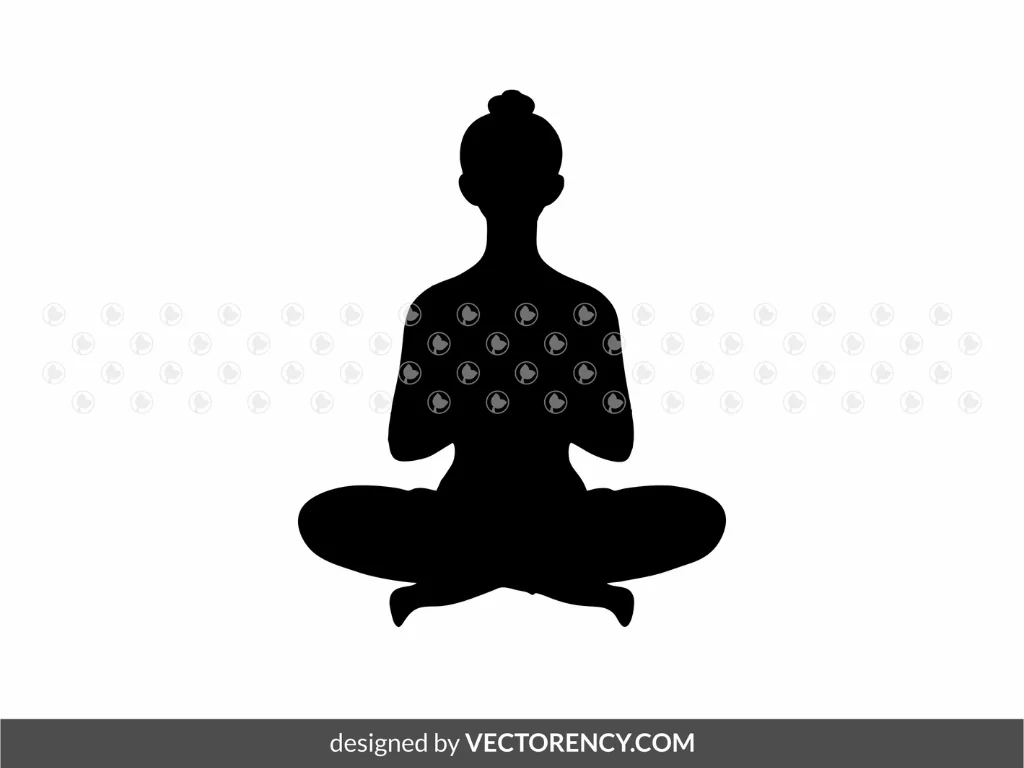 Yoga Namaste Silhouette SVG Clipart Vector