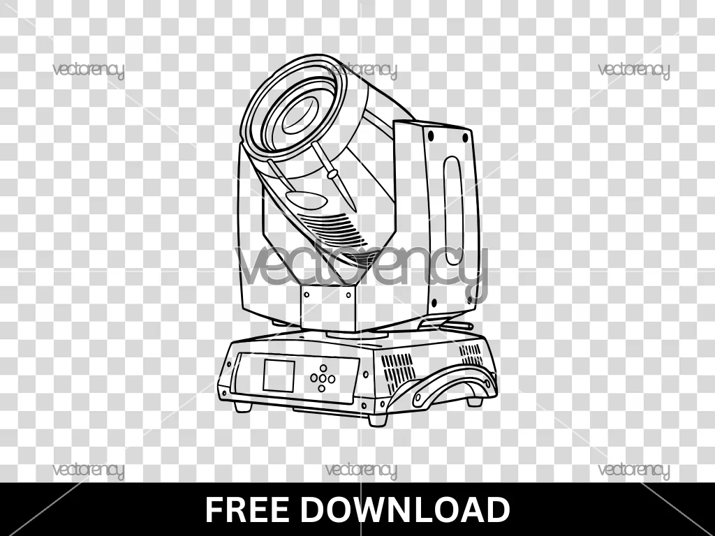 Moving Beam Lighting Vector Outline SVG Free