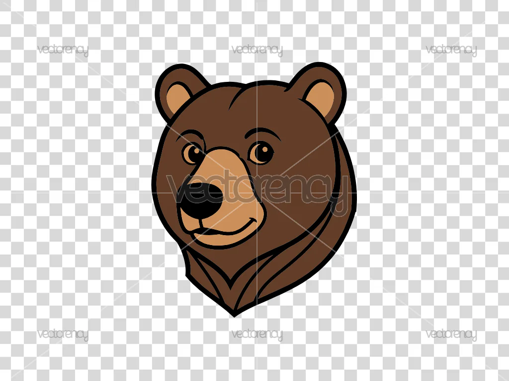 Brown Bear Vector PNG Transparent