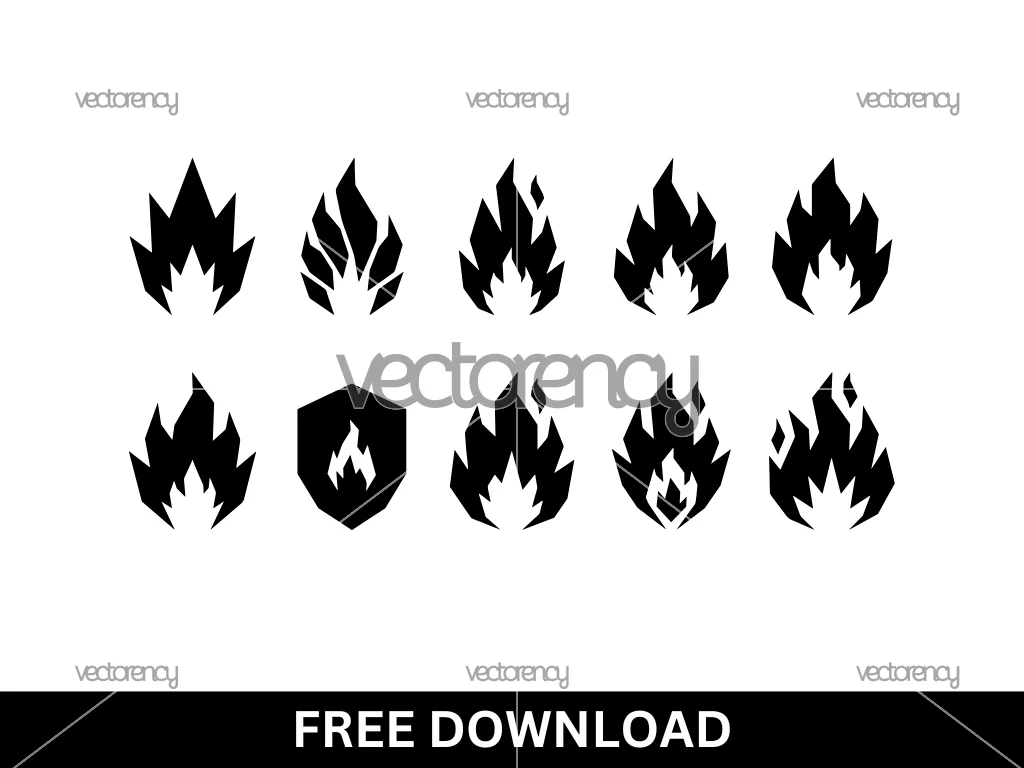 Flames Logo Icon Set Free Download