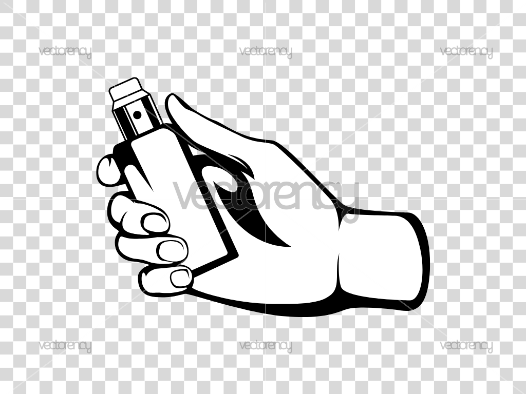 Holding Vape Electronic Cigarette Clipart SVG PNG