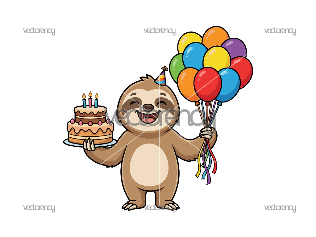 Sloth Birthday Image