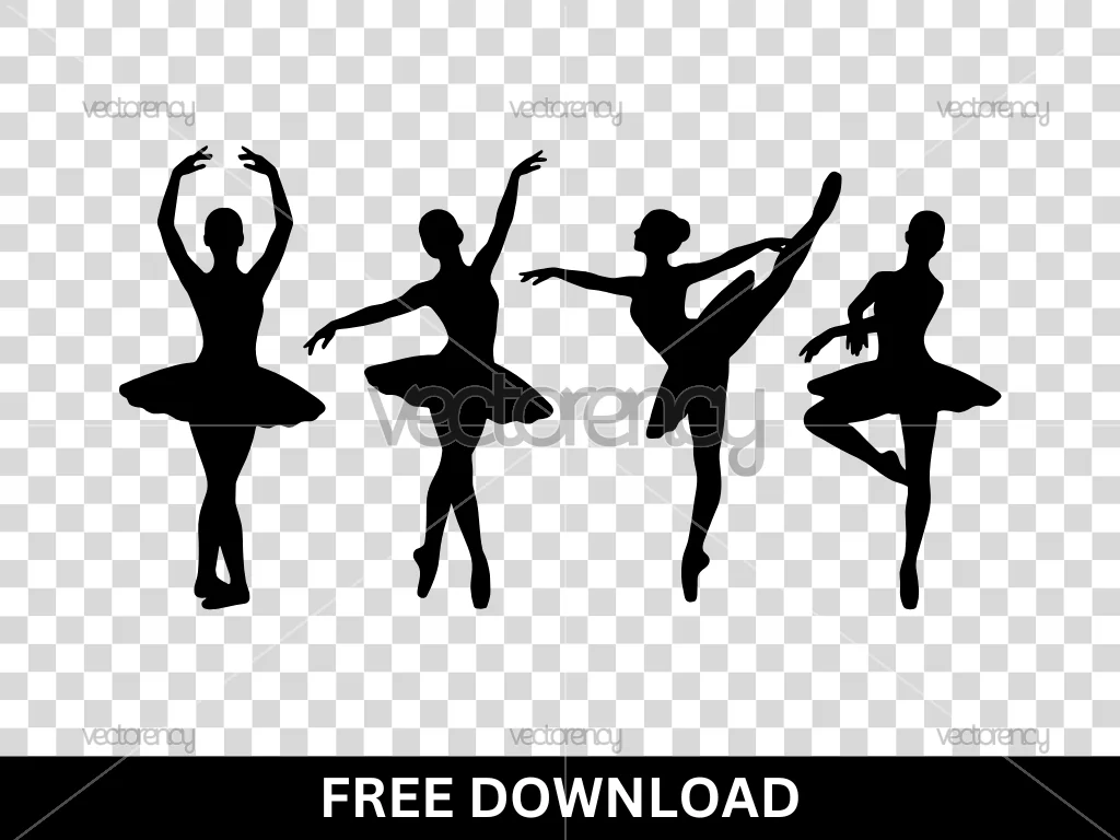 Free SVG Ballerina Silhouette Clipart