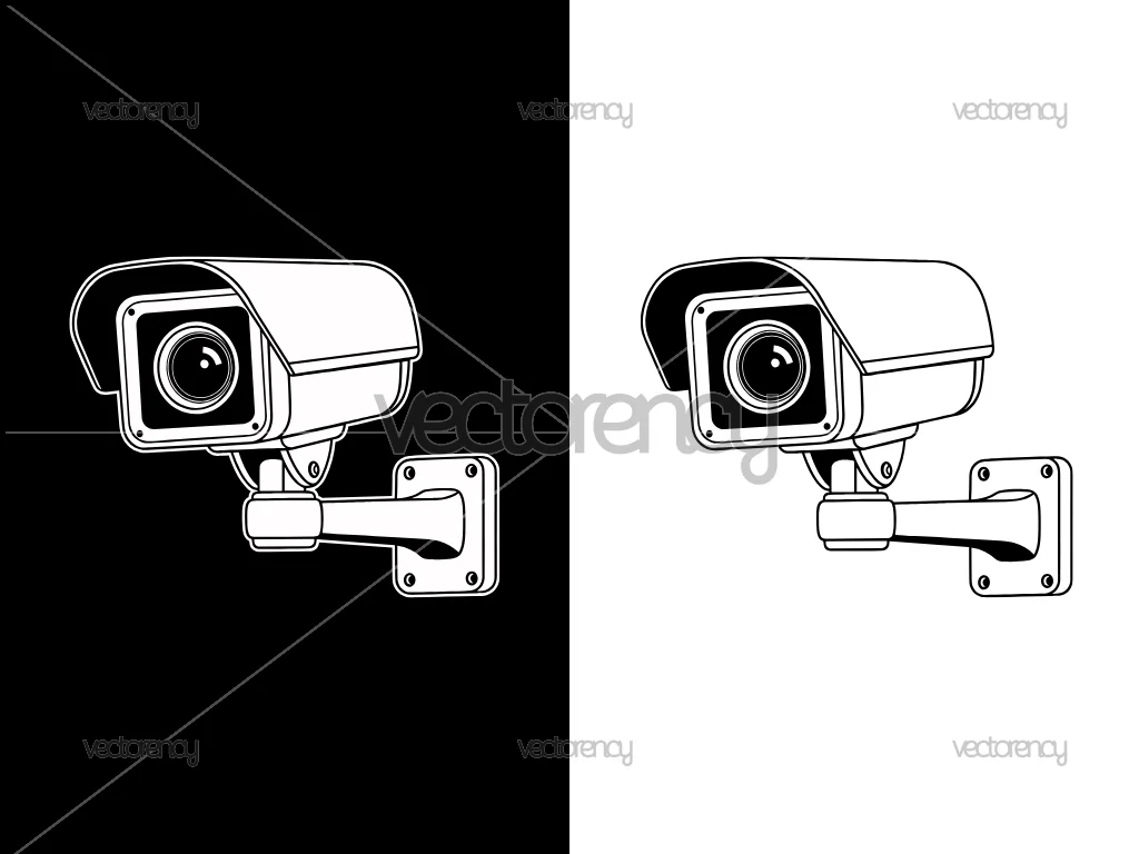 CCTV Vector Art Illustration