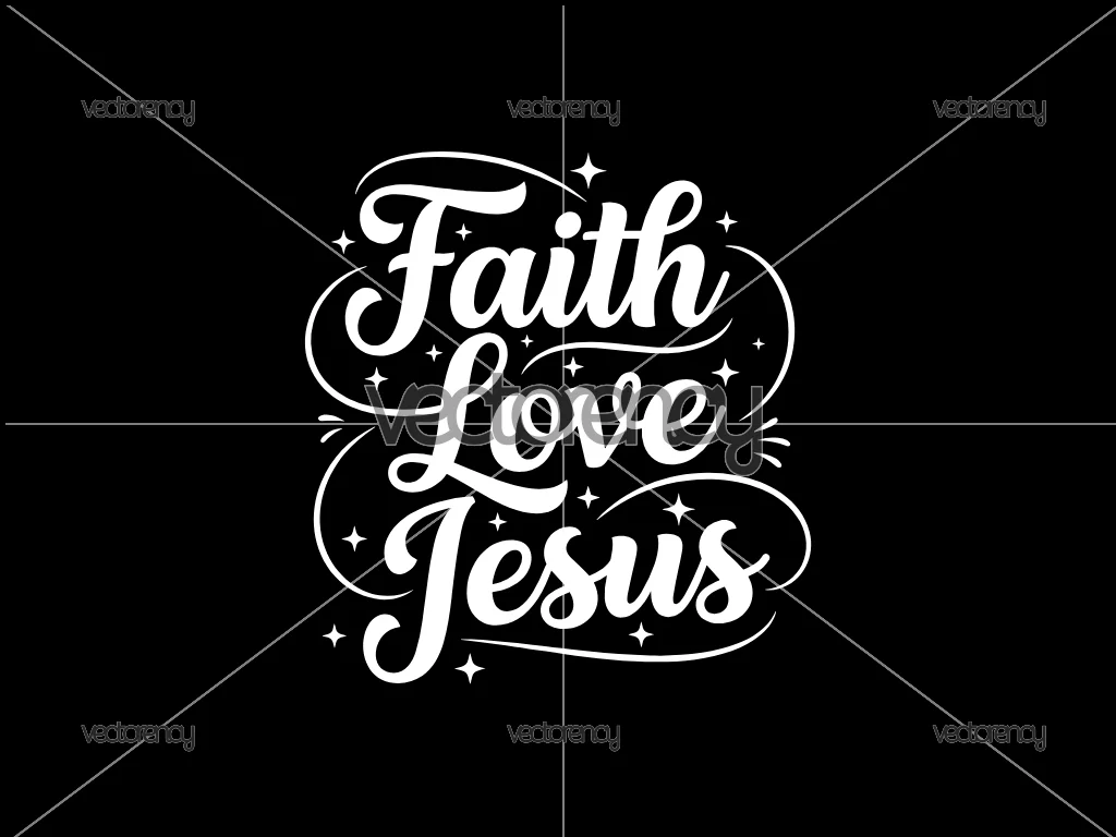 Faith Love Jesus Poster SVG File Cricut