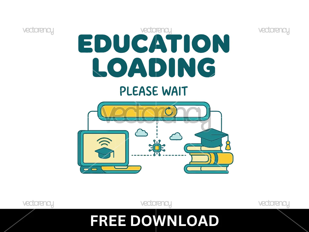 Education Loading Please Wait SVG Free Download for Cricut