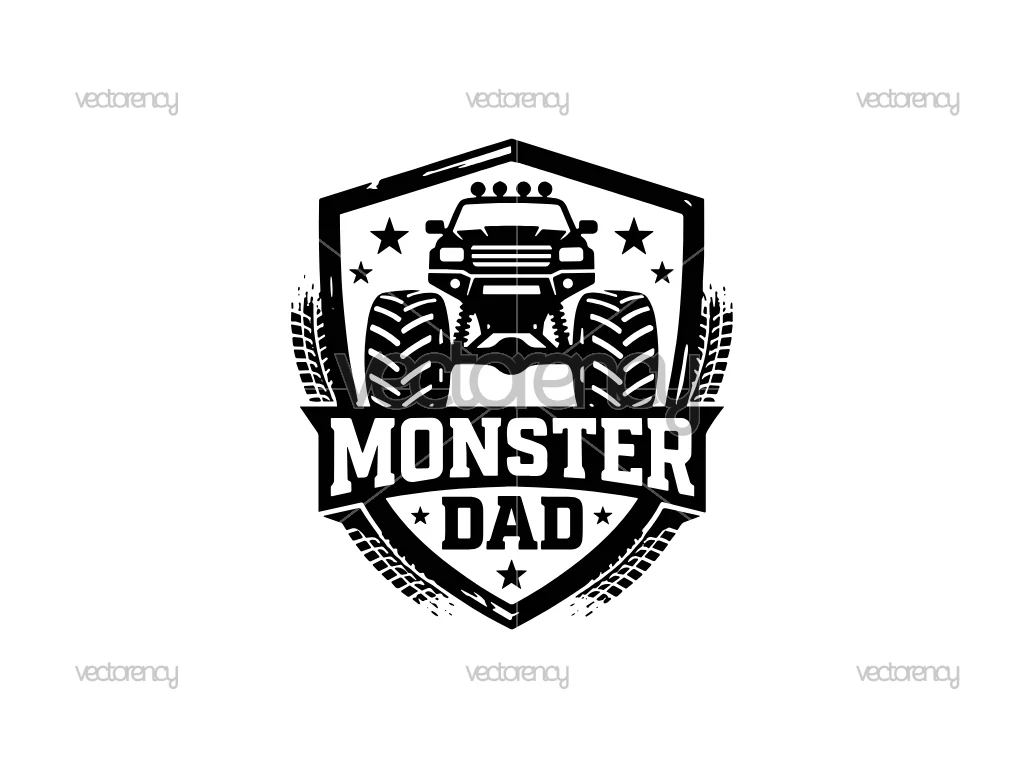 Monster Truck Monster Dad SVG Vector Image