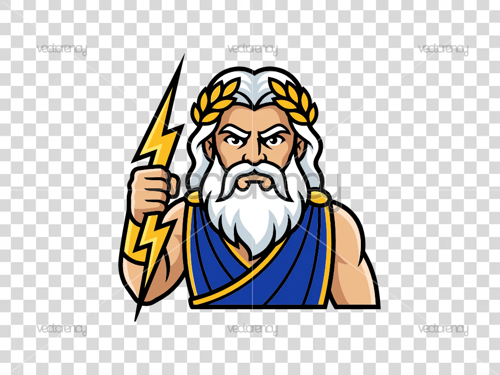 Cartoon Mascot Zeus Character Design