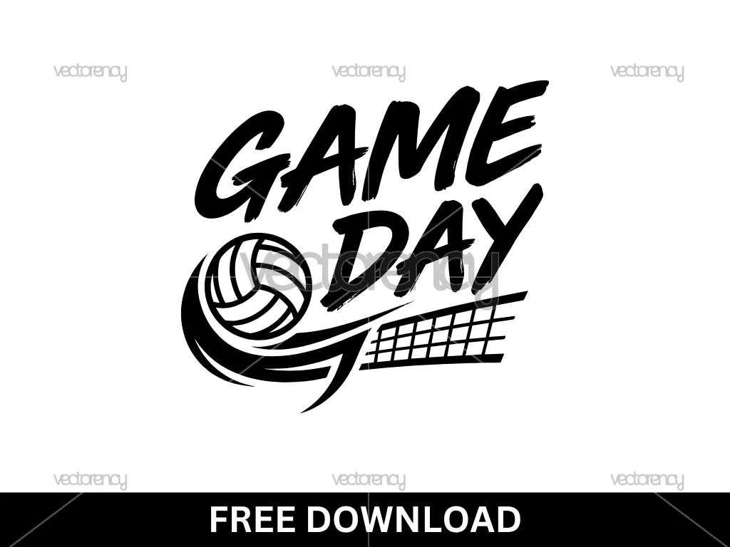 Gameday Sport Volleyball Cut File Free