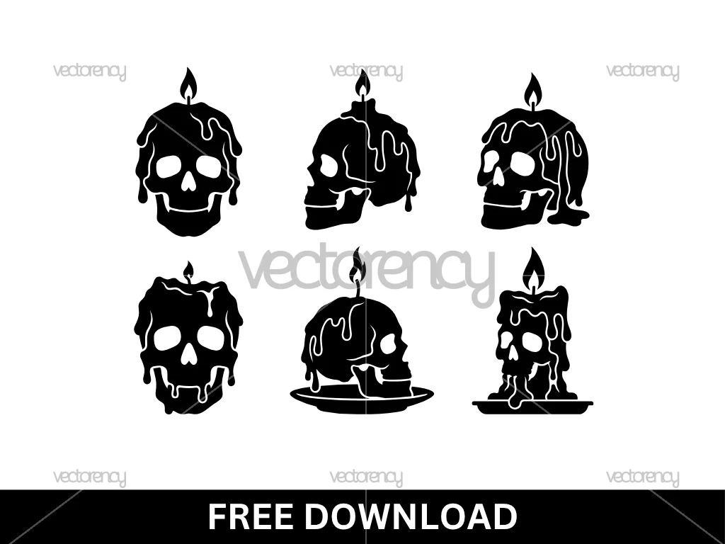 Skull Candles Silhouette Cricut SVG Free