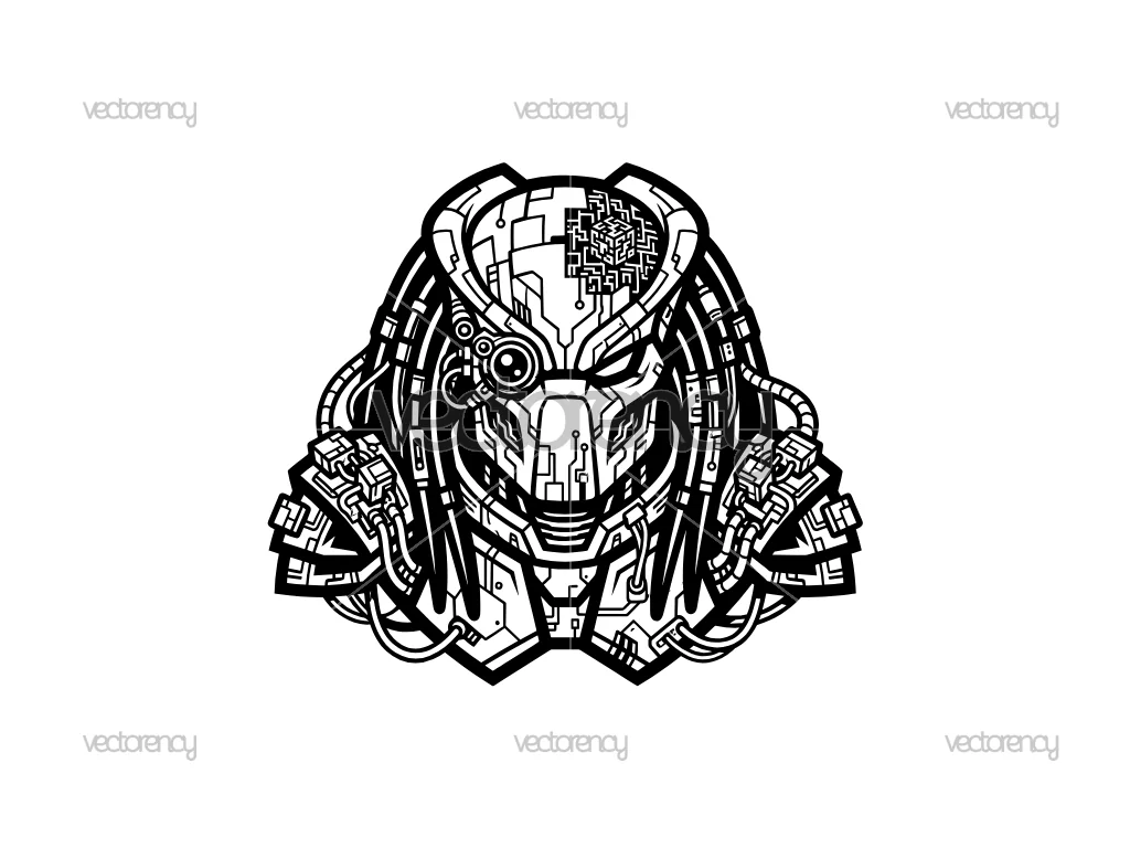 The Predator Borg Vector SVG