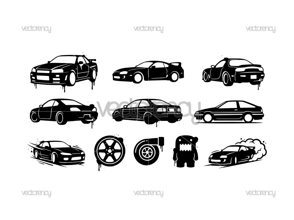 JDM Vector SVG Image Sticker Pack Element