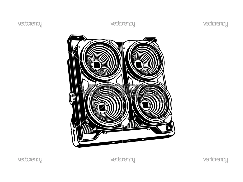 Minibrute Lighting Vector Art Black And White EPS SVG PNG