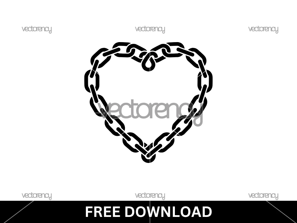Chain Heart Symbol SVG