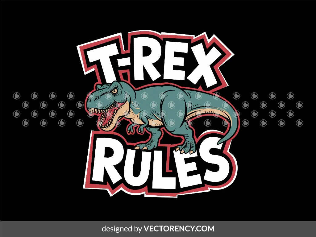 T-Rex Vector Design SVG Layered