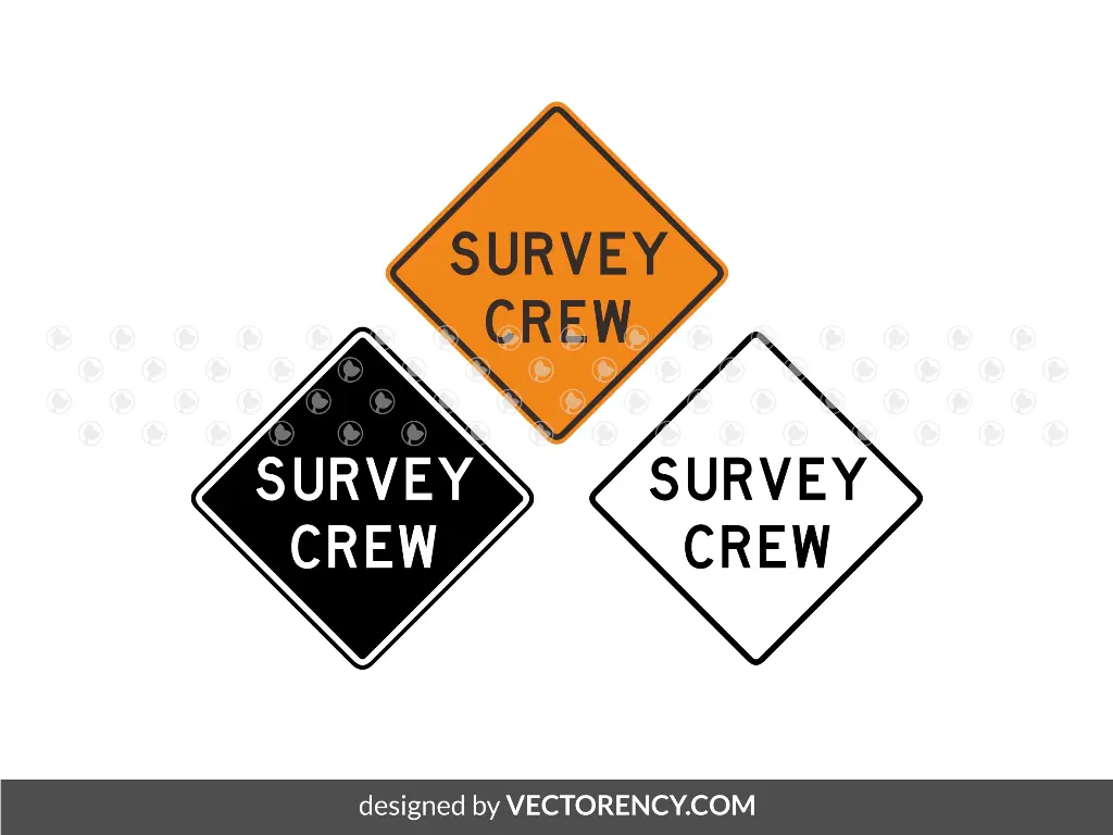 Survey Crew Symbol Traffic Signs EPS SVG