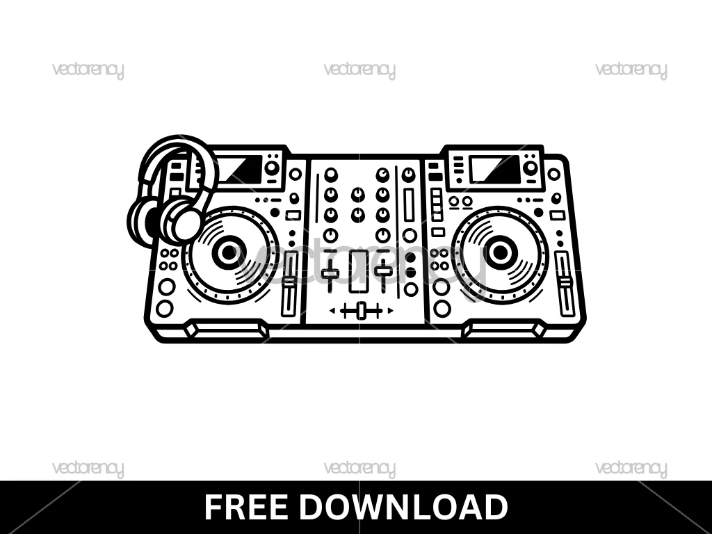 DJ Set SVG Free
