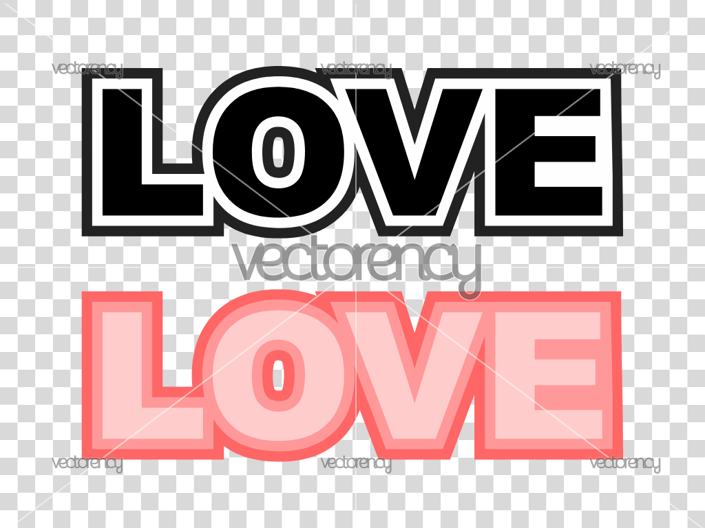 Love SVG Word Text for Apparel and Decals Layered SVG File