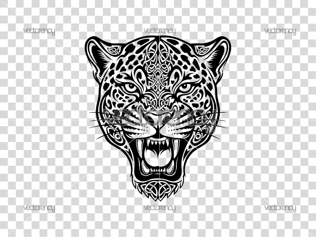 Black Jaguar Tattoos Celtic SVG Image