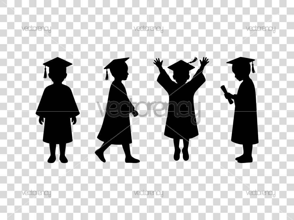 Kindergarten Graduation Silhouette SVG