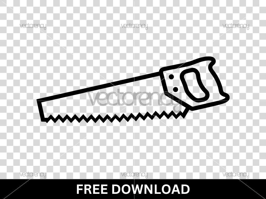 Handsaw Outline SVG Free