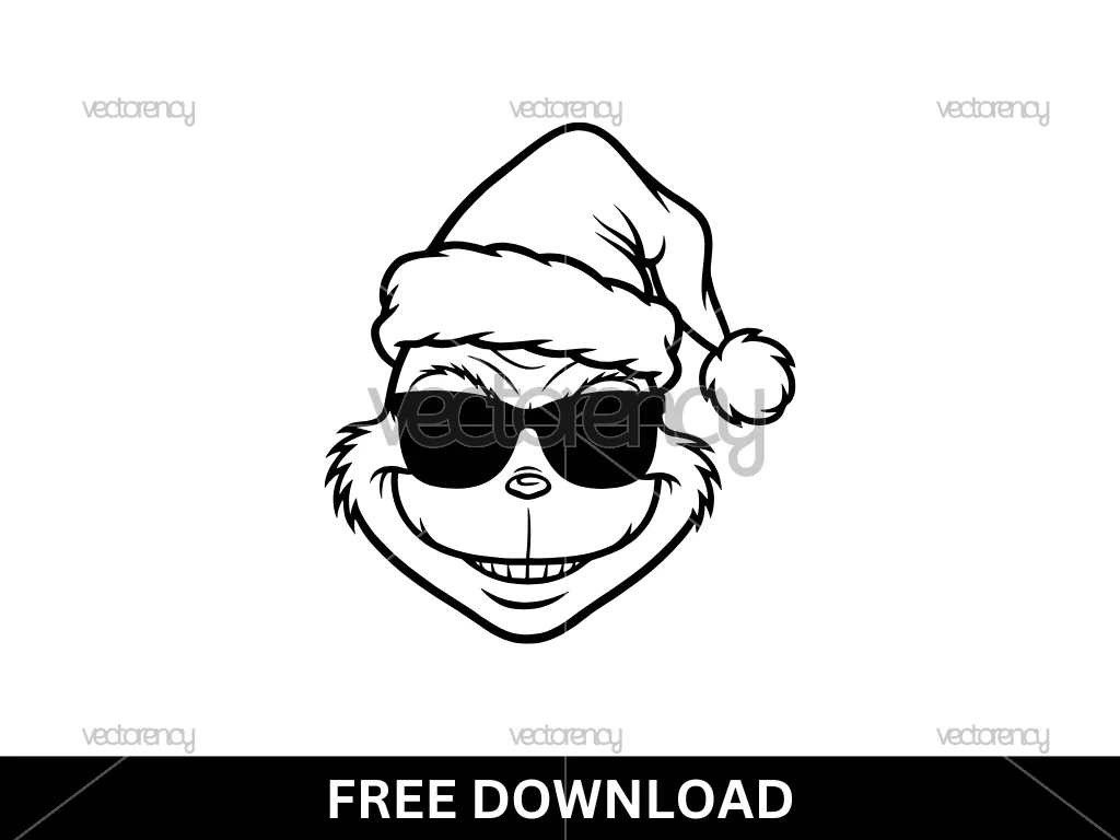 Grinch with Sunglasses SVG Free