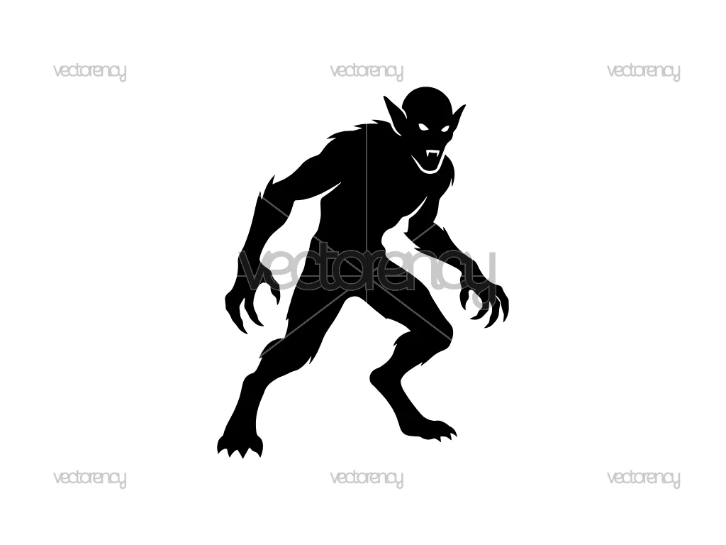 Aggressive Werewolf Vector