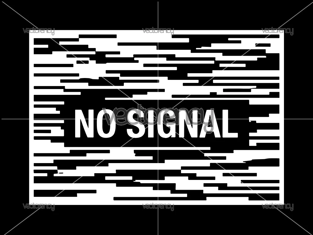 No Signal Television Vector SVG