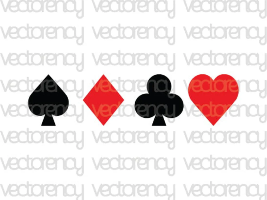 Playing Card Suits SVG Spades Diamonds Clubs Hearts