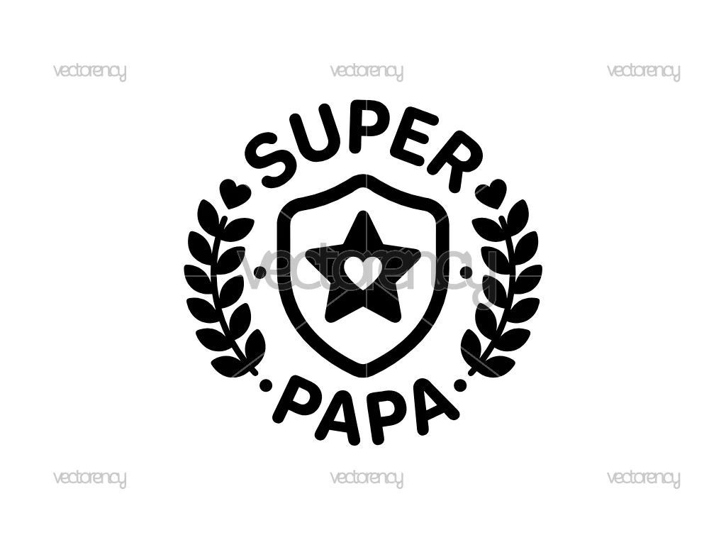 Super Papa SVG PNG EPS DXF