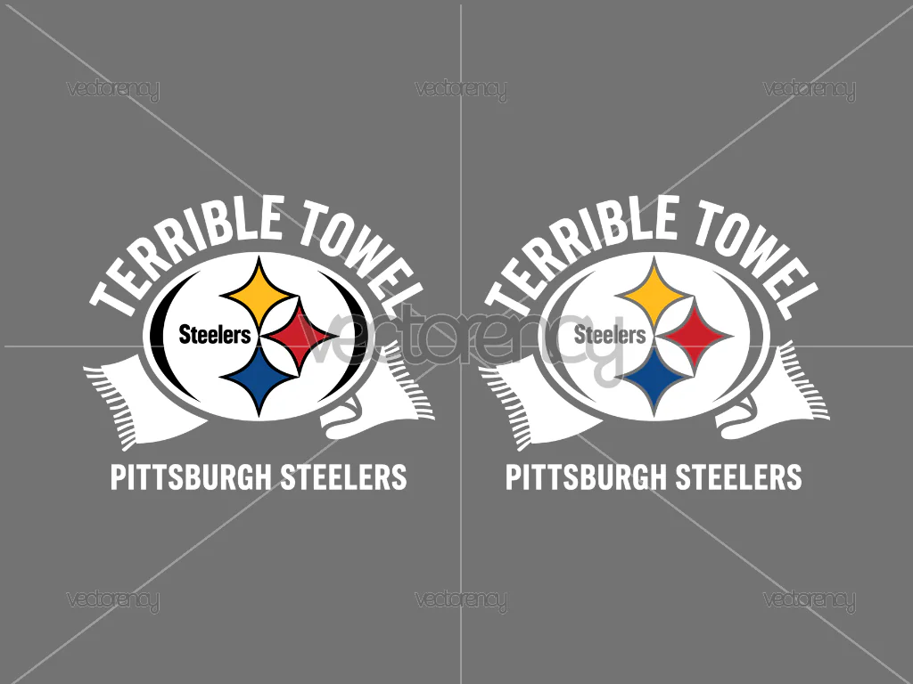 American Football Steelers Terrible Towel Image Vector Design