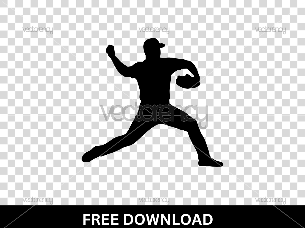 Baseball Silhouette SVG Free Image SVG