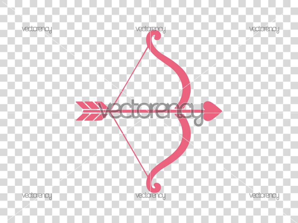 Cupid Bow Arrow SVG