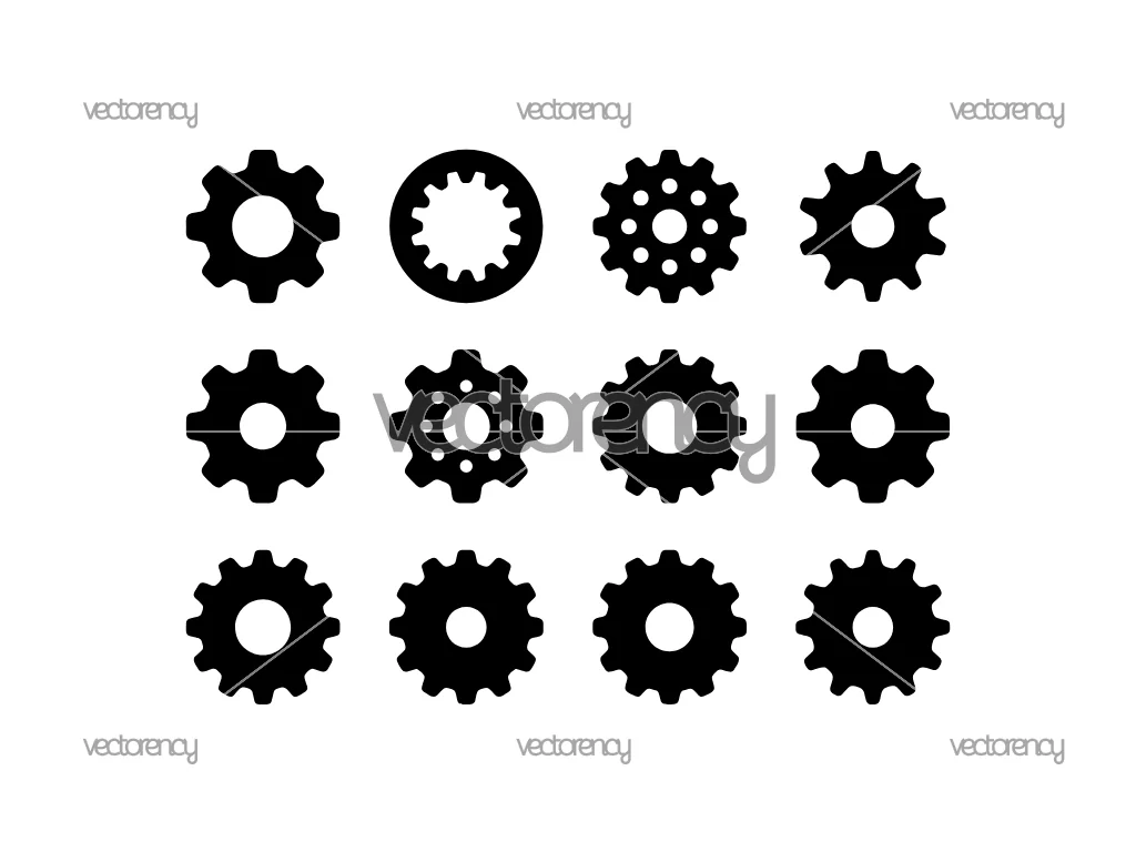Gear Silhouette SVG