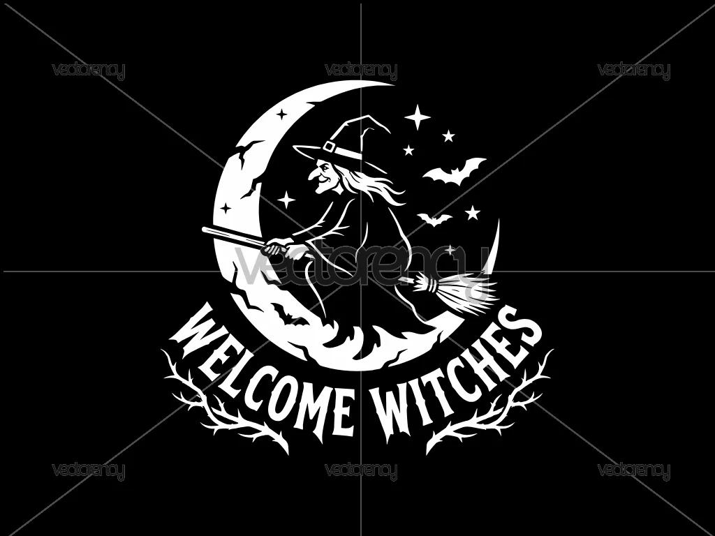 Sign Welcome Witches SVG Vector PNG
