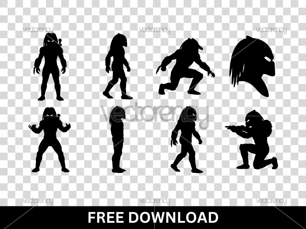 Predator Silhouette SVG Cut File