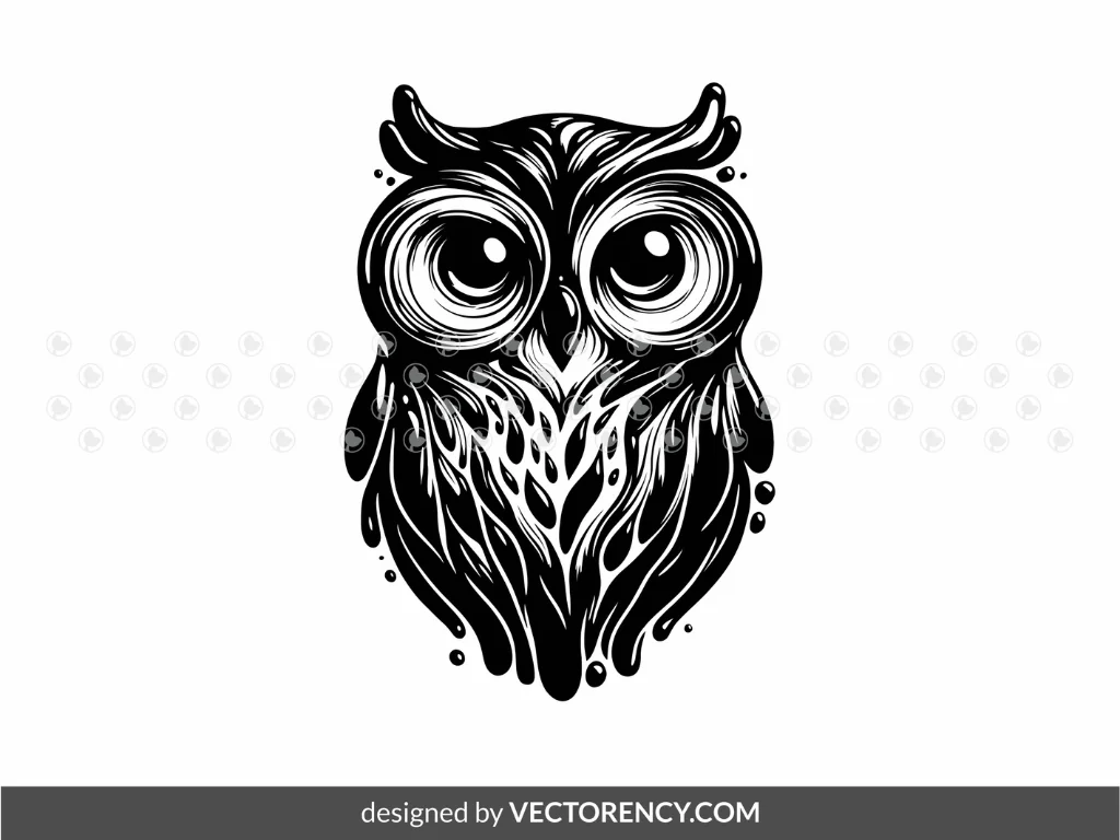 Owl Bird SVG Clipart Design