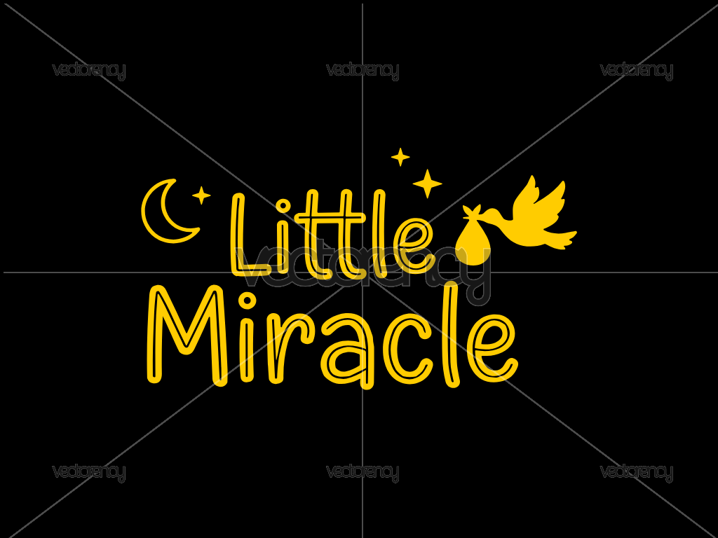 Little Miracle New Born Baby SVG Cricut
