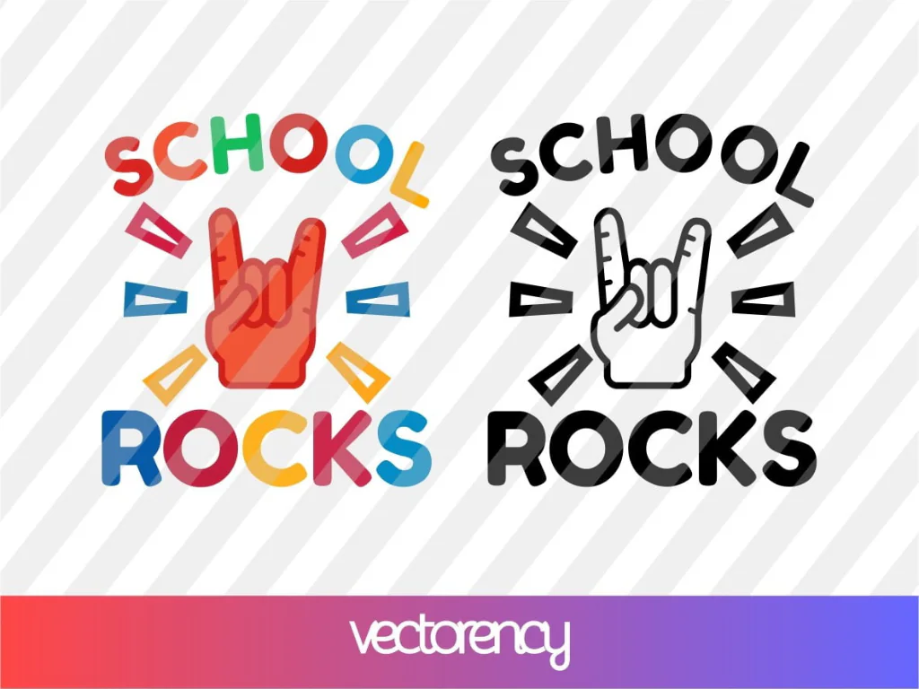 School Rocks SVG Cut File Silhouette